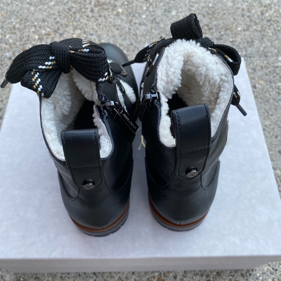 Jimmy Choo Bei Flat Boots leather /shearling size 38.5 - Picture 9 of 12